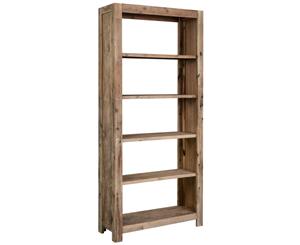 5-Tier Solid Acacia Wood Bookcase 80x30x180cm Display Rack Shelving