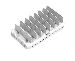 60W 10-Port USB Smart Charging Station with 1 x QC 2.0 Fast Charging Port