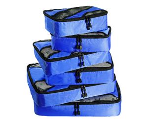 6-Pieces Set Travel Cubes Storage Bag Blue Colour