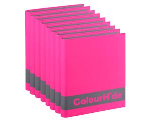 8PK ColourHide A4 200 Sheets Silky Touch Ring Binder/Folder Paper Organiser Pink