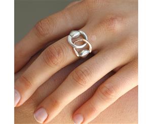 925 Sterling Silver And 9K Rose Gold Horse Bridle Ring