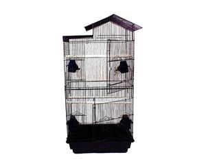 94CM Elegant Traditional House Top Bird Cage Carry Cage Black Color