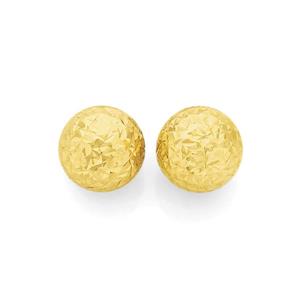 9ct Gold 8mm Ball Stud Earrings