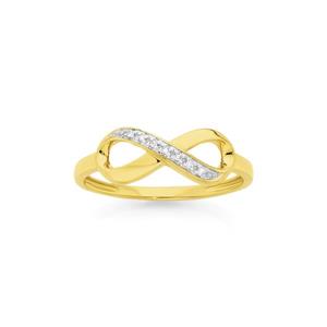 9ct Gold Diamond 'Infinity' Ring