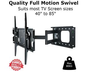 AEON BU7805 Double Arm Bracket Large Slim. Suitable for 40"-85" televisions. Integrated level for correct mounting. Vertical max 455mm Horizontal