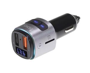 Aerpro 2 In 1 Bluetooth Fm USB Car Charger 12V o 24V socket Black or silver