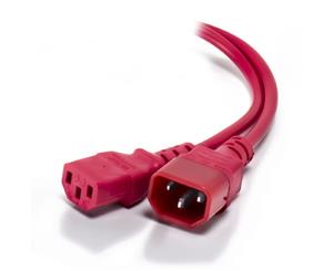 Alogic 1m IEC C14 to IEC C15 High Temperature Male to Female Red (MF-C14C15-01-RD)