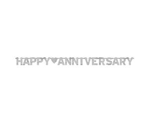 Amscan Foil Letter Banner - Anniversary Silver (Silver) - SG5759