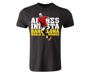 Andres Iniesta Barcelona Player T-Shirt (Black)