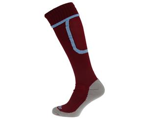 Apto Mens Ergo Football Socks (Maroon/Sky Blue) - MB556