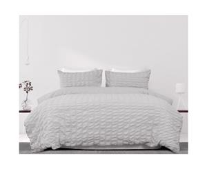 Ardor Boudoir Albany Silver Double Quilt Cover Set