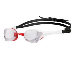 Arena Adult Racing Goggles Cobra Ultra Mirror Silver/White/Red