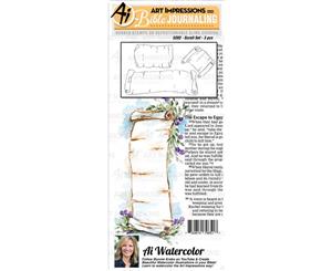 Art Impressions - Bible Journaling Watercolour Rubber Stamps 4x8 inch pack - Scroll