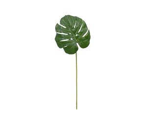 Artificial Fake Leaves Greenery Foliage Branch Leaf Bush Grass Bunch Decor [Design Single Leaf - Monstera (57cm)]