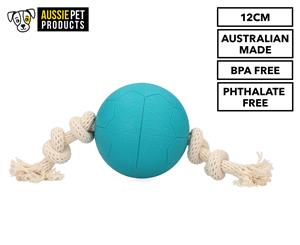 Aussie Pet Products Medium Rope Ruff Sports Ball - Teal