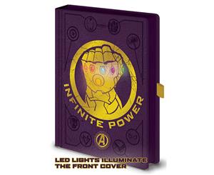 Avengers Infinity War Notebook Thanos Gauntlet Led Official Premium A5 - Purple