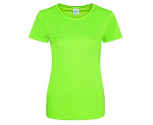 Awdis Just Cool Womens/Ladies Girlie Smooth T-Shirt (Electric Green) - PC2963