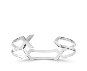 BIXLER X Collection Men's Cuff Bracelet For Men In Sterling Silver - Sterling Silver