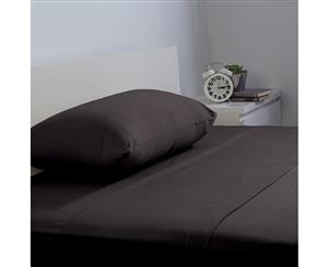 Bambury - BedT Sheet Set - 100% Cotton Jersey Soft Feel - Single Bed - Black