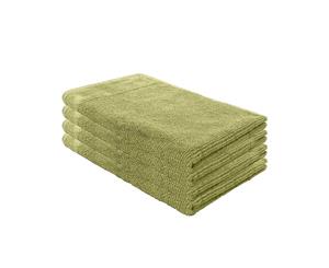 Bambury Costa 100% Cotton Hand Towels - 4 Pack - Wasabi