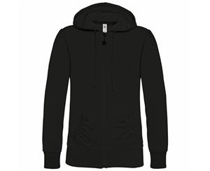 B&C Wonder Women Full Zip Hooded Sweatshirt / Hoodie (Black) - BC2014