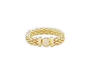 Barcs Grand Central Magnetic Bracelet With 14k Gold Mesh Links & Diamante