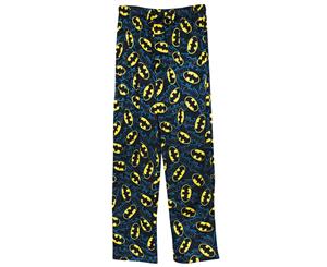 Batman Logo Tech Men's Fleece Plush Pajama Pants