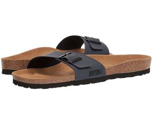 Bayton Mens zephyr Leather Slip On Open Toe Slides