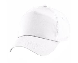 Beechfield Unisex Plain Original 5 Panel Baseball Cap (White) - PC2097