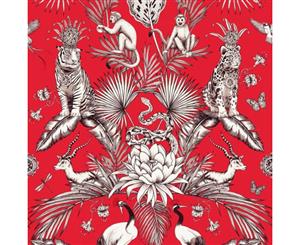 Belgravia Decor Menagerie Animal Luxe Wallpaper Red (2003)