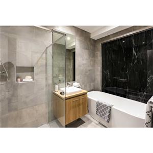 Bellessi 300 x 1200 x 4mm Motiv Polymer Bathroom Panel - Black Marble