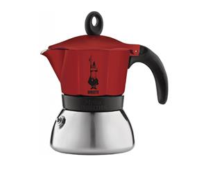 Bialetti Moka 3 Cup Moka Induction Red Espresso Maker