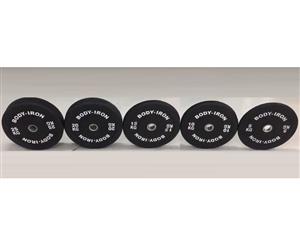 Body Iron 160 kg Black Bumper Plate Set