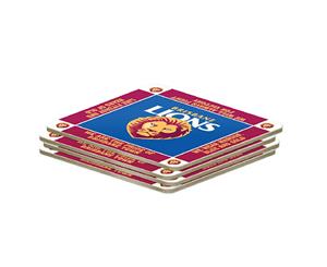 Brisbane Lions AFL Set of 4 Cork Drinking Coasters