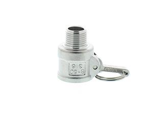 Camlock STAINLESS STEEL 316 15mm (1/2") Type B Female Coupler x Male BSP