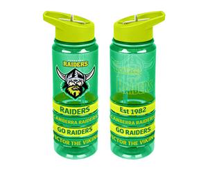 Canberra Raiders NRL Tritan Drink Water Bottle with Wrist Bands