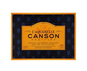 Canson Heritage Watercolour Block - 20 Sheets - 300gsm - 14" x 20" (36 x 51cm) - NOT