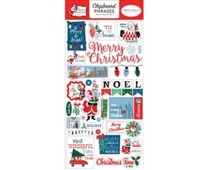 Carta Bella - Merry Christmas Chipboard 6 inch X13 inch Phrases