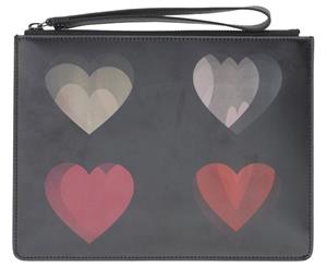 Christopher Kane Heart Zip Clutch - Black