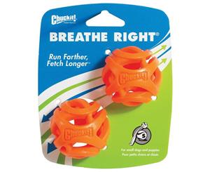 ChuckIt! Small 2 Pack of Breathe Right Fetch Dog & Puppy Balls (Chuck It)