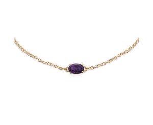 Classic Oval Amethyst Single Stone Bracelet in 9ct Yellow Gold