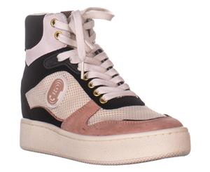 Coach C220 High Top Lace Up Sneakers Pale Blush/Chalk