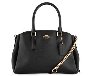 Coach Crossgrain Leather Mini Sage Carryall - Black