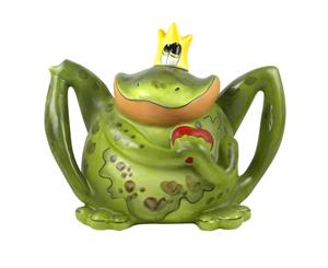 Collectable Novelty Kitchen Teapot FROG PRINCE Blue Sky China Tea Pot New