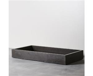 Concrete Nation Cube 840mm Basin - Light Charcoal Cube