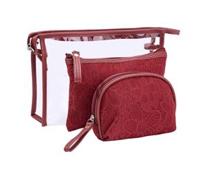 CoolBELL Lace cosmetic bag-Red