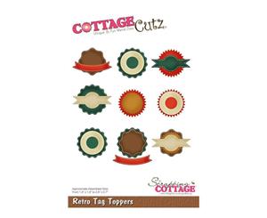 CottageCutz Die Retro Tag Toppers .7 inch To 2.6 inch