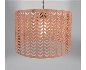 Country Club Metal Light Fitting Chevron Copper