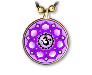 Crown Chakra Sanskrit Mandala Pendant - Handcrafted - each piece unique