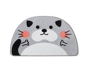 Cute Cat Semicircle Doormat Rugs (50cm x 80cm )